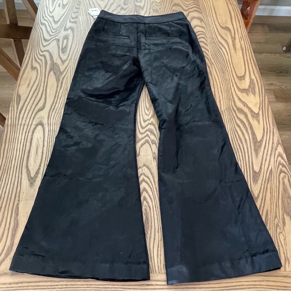 Free People Flare Pants Walk With You Velvet Black Flare Trousers NEW - Picture 7 of 13